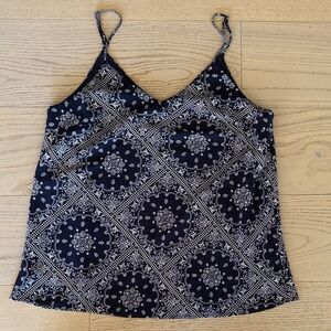 Mittoshop Navy and White Patterned Tank